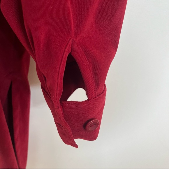 Women’s All American Button Front Tunic Top Embroidered Cranberry Moleskin 24W - Picture 4 of 11